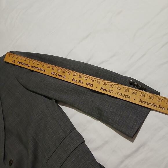 Jos.A.Bank Brrr Comfort blazer 48L Slate Grey Wool Tailored-Fit Tweed Classic - Picture 13 of 14